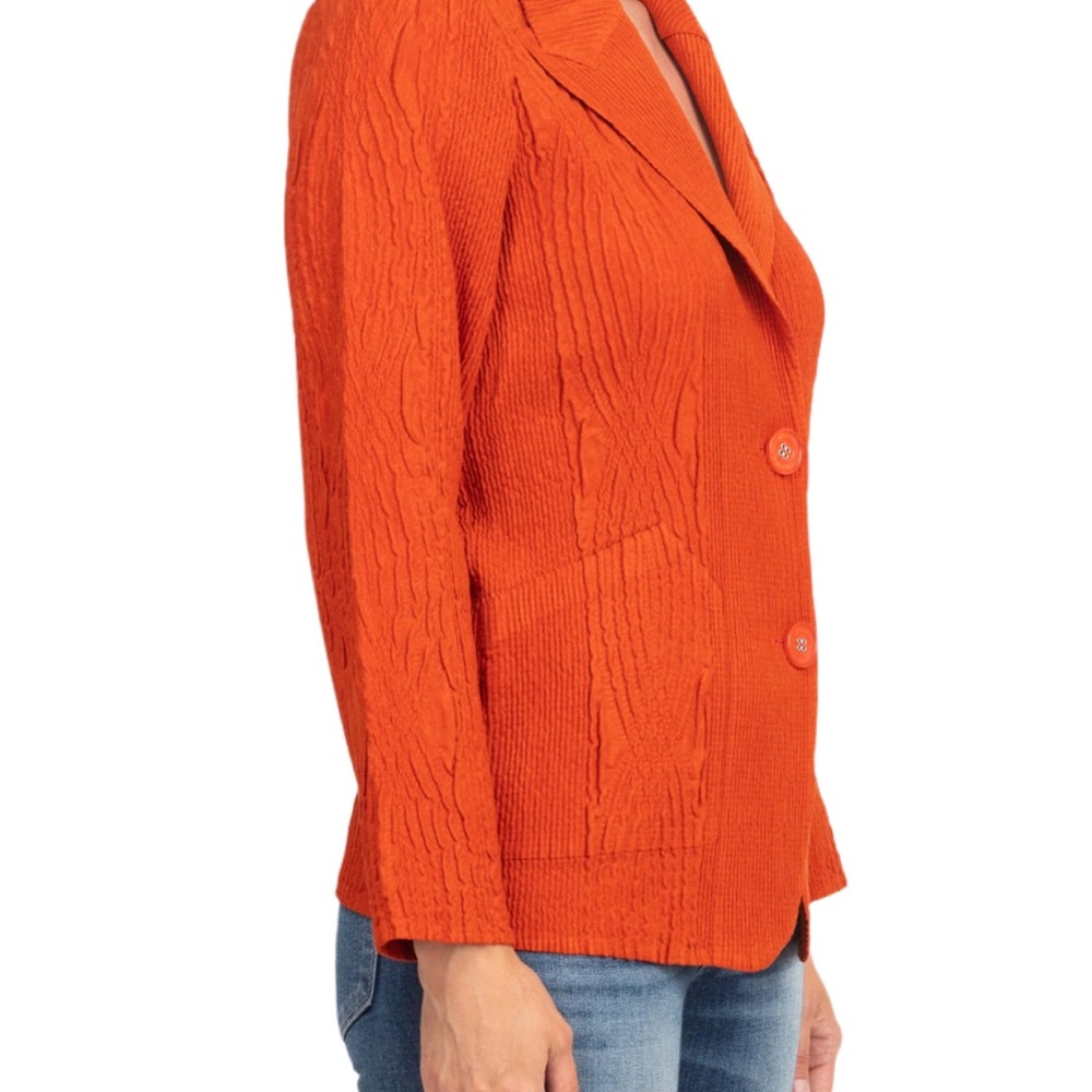 Women's Vibrant Orange Blazer NWT - Picture 4 of 6